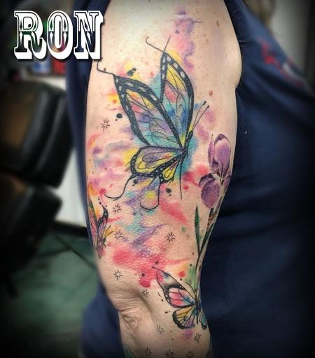 Tattoos - watercolor butterfly's  - 143264
